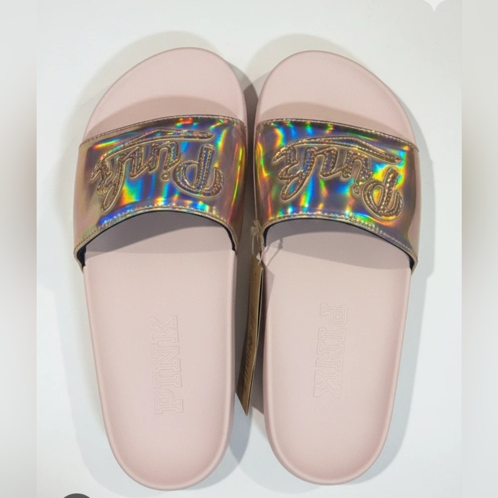Pink rose gold sandals